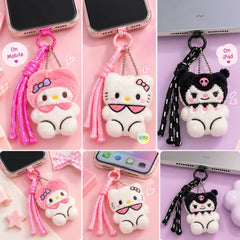 Cute Sanrio Plush Mobile Charm & Keychain