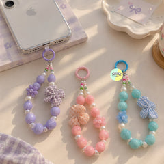 "Love Letters & Pearls" Beaded Mobile Charm & Keychain