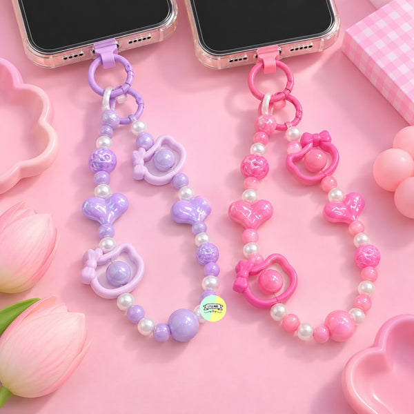 "Kitty Kisses" Beaded Mobile Charm & Keychain