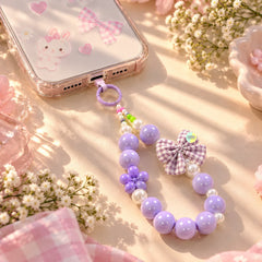 "Love Letters & Pearls" Beaded Mobile Charm & Keychain