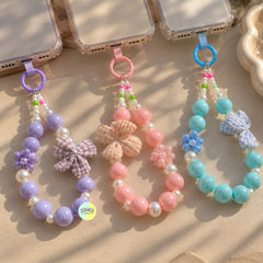 "Love Letters & Pearls" Beaded Mobile Charm & Keychain