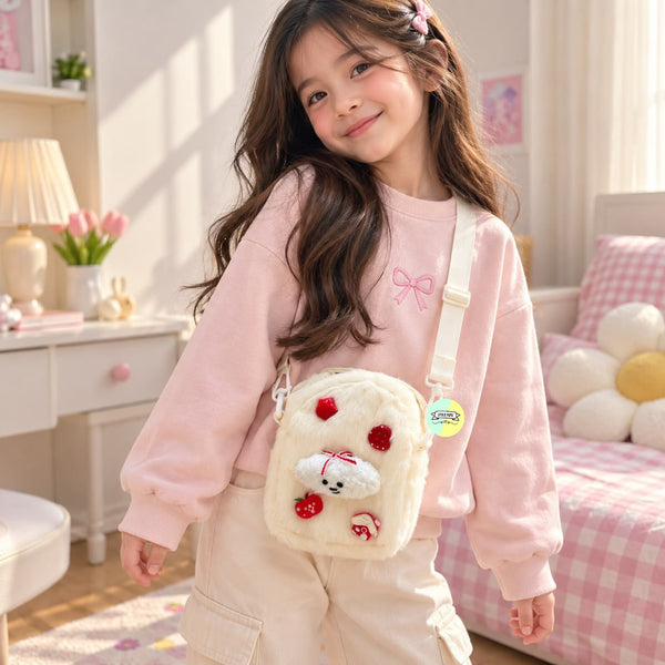 Cute Cloud Themed Plush Fur Crossbody Bag