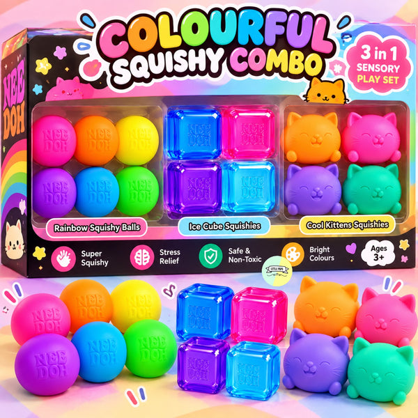Original NeeDoh Colourful Squishy Combo
