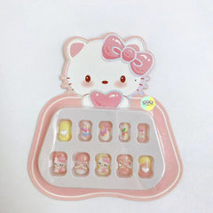 Cute Kids Character Press-On Nails Set
