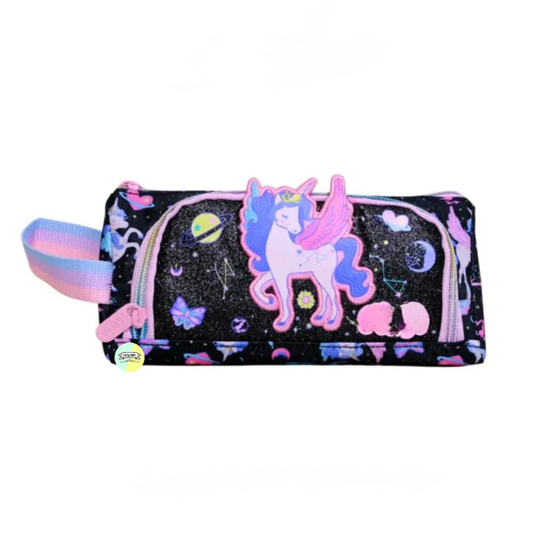Adorable Unicorn Themed Vest Double Zip Pencil Pouch