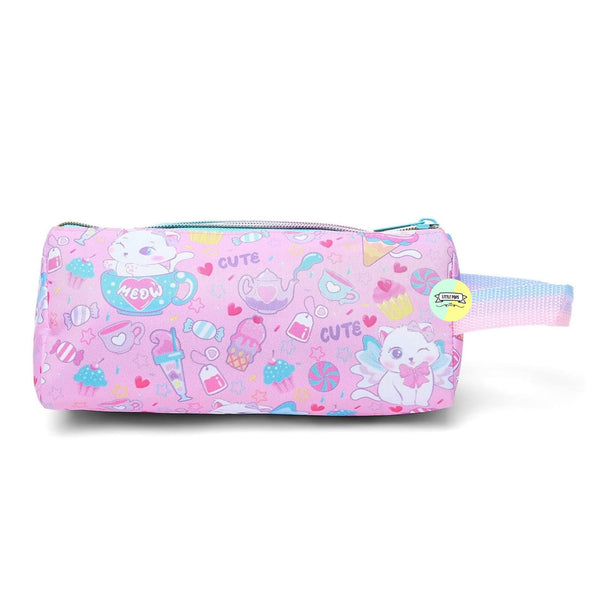 Adorable Cat Themed Vest Double Zip Pencil Pouch