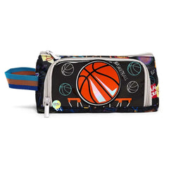 Adorable Basket Ball Themed Vest Double Zip Pencil Pouch