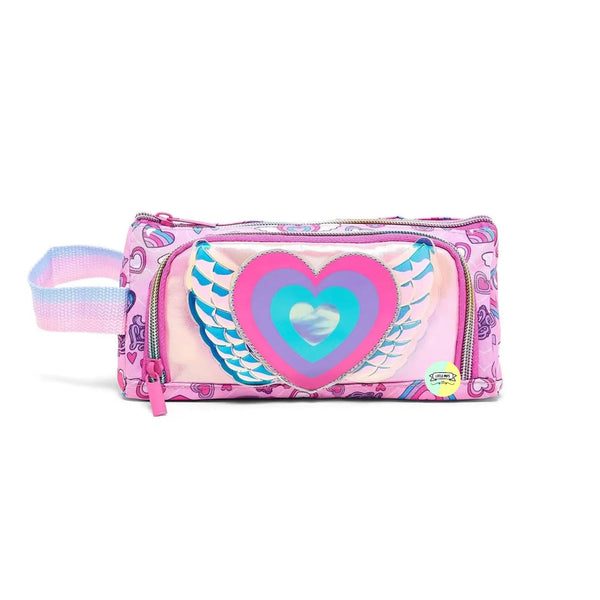 Cute Heart Themed Vest Double Zip Pencil Pouch