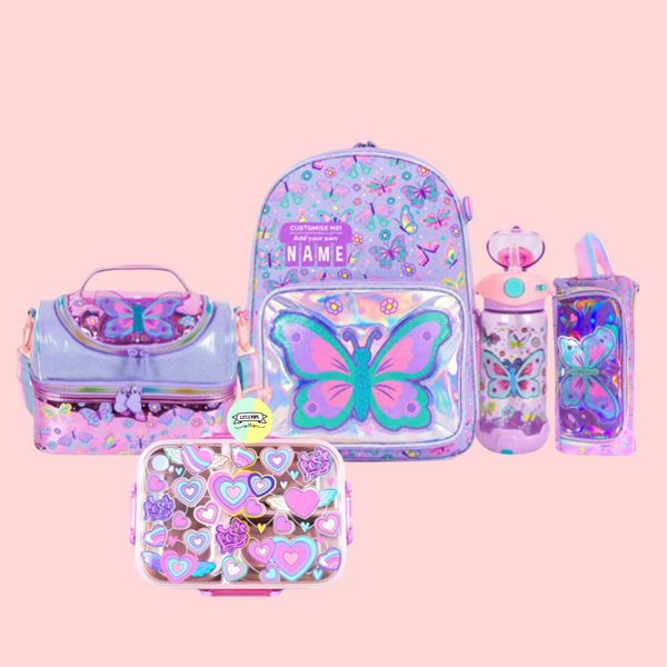 Mega Vest Butterfly Themed Back to School Bundle - (14 inch)
