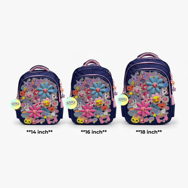 Flower Themed School Backpack (available in 3 sizes)