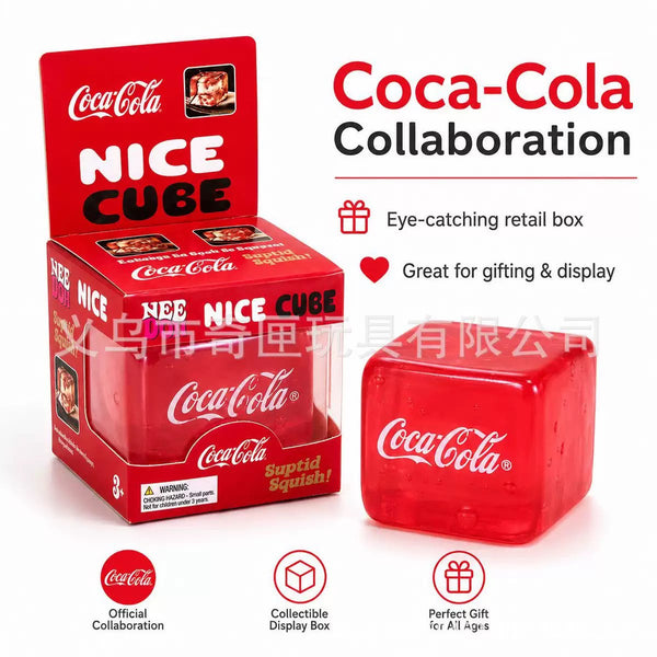 Original NeeDoh Cube Soda Squishy (Maroon Soda)