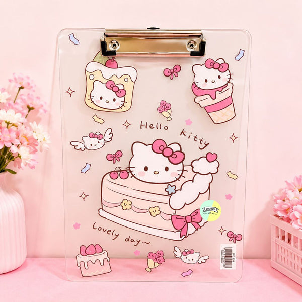 Hello Kitty Transparent Clipboard / Hard Board