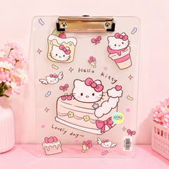 Hello Kitty Transparent Clipboard / Hard Board