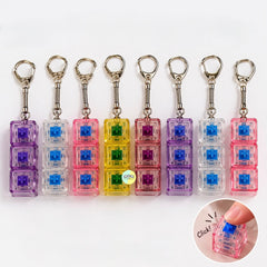 Sensory Keychain Toy – Press Button LED Fidget Keyring