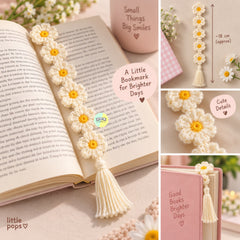 Cute Crochet Daisy Bookmark