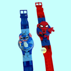 Cute Character Rotating Digital Watches