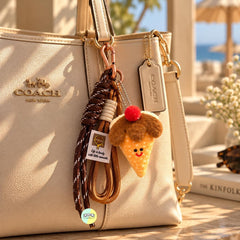 Cute Cake Slice Plush Keychain