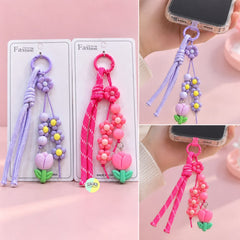 "A Little Spring in Paris" Beaded Mobile Charm & Keychain