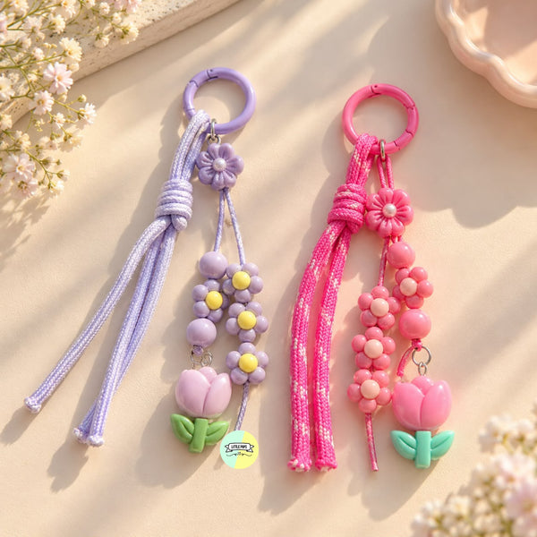 "A Little Spring in Paris" Beaded Mobile Charm & Keychain