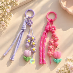 "A Little Spring in Paris" Beaded Mobile Charm & Keychain