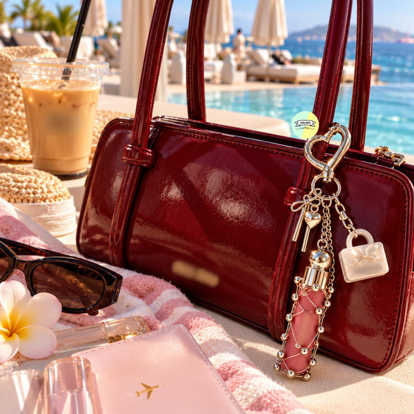 "Pearl Stardust Gloss Affair" Bag Charm (Lip Gloss Holder)