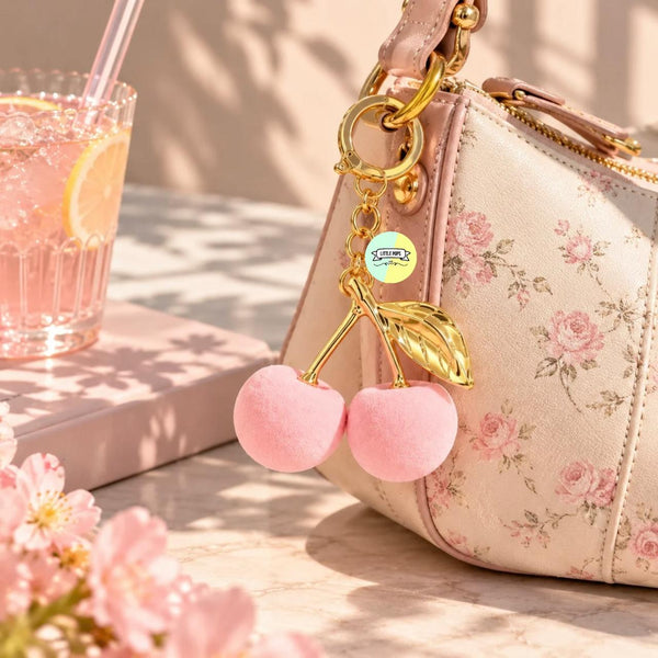 "Blush Cherry Kiss" Bag Charm