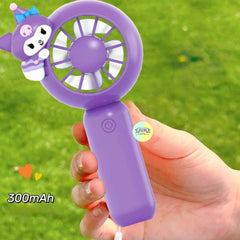 Cute Sanrio Mini Portable Chargeable Fans with Detachable Character Heads