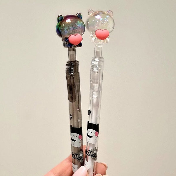 Adorable Cat with Heart Pen