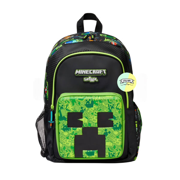 Smiggle Classic Doodled Designed Bagpack - Minecraft Themed
