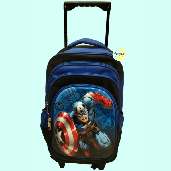 3D Captain America Trolley Bag pack