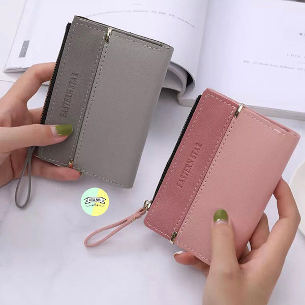 Beautiful Zipper Mini Wallet with Leather Textured Design