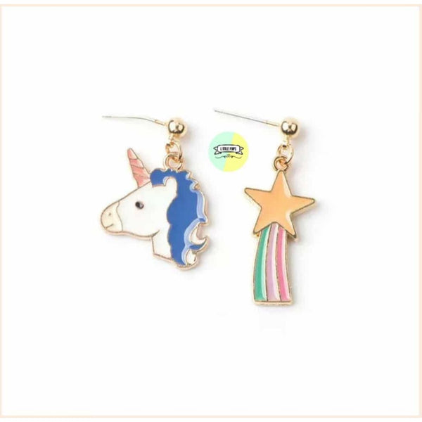 Cute Shining Star & Unicorn Earrings