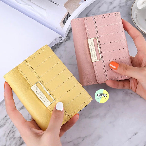 Elegant Mini Wallet with Buckle