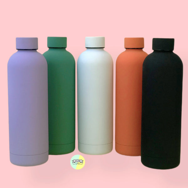 Trendy Solid Colored Stainless Steel Water Bottle