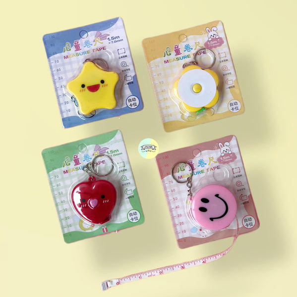 Cute Character Designed Inch Tape Keychains