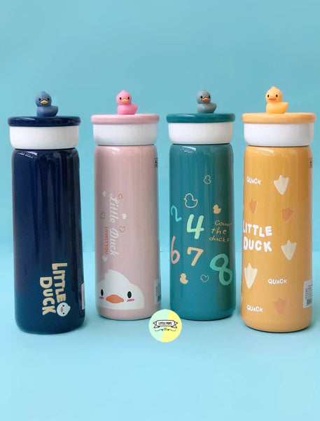 Cute Duck Designed Stainless Steal Bottle With Embossed Duck