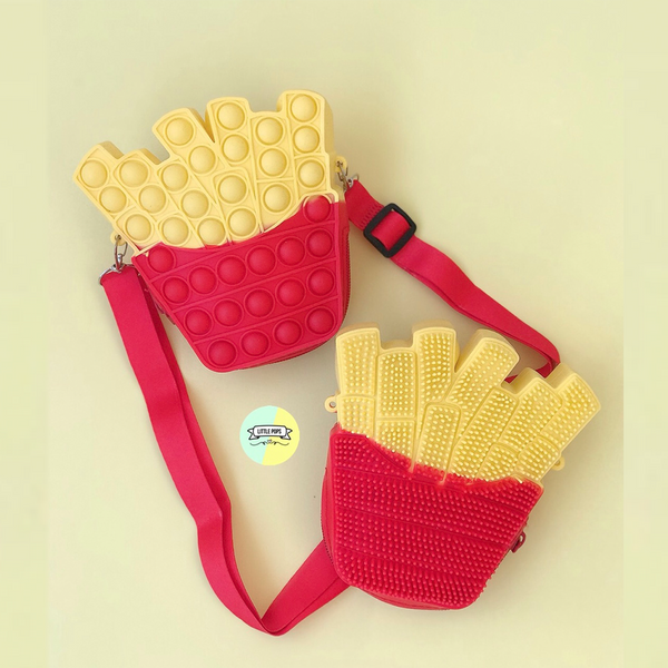 Quirky French Fries Designed Pop It Crossbody