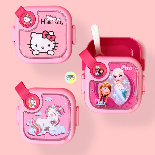 Character Plastic Lunch boxes with Spoon 2